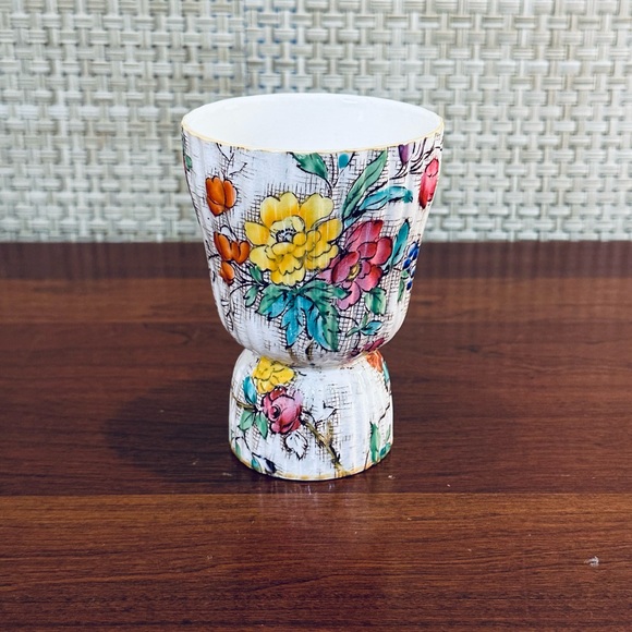 🌟2xHP🌟ANTQ c. 1890s Set of 6 Porcelain Floral Transferware Egg Cups by Minton - Picture 3 of 10